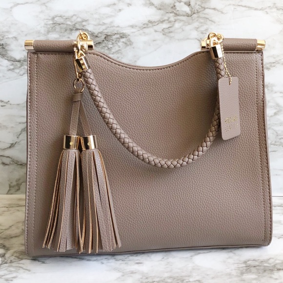 Mystique Boutique Handbags - Mystique Vegan Leather Handheld Bag With Tassels